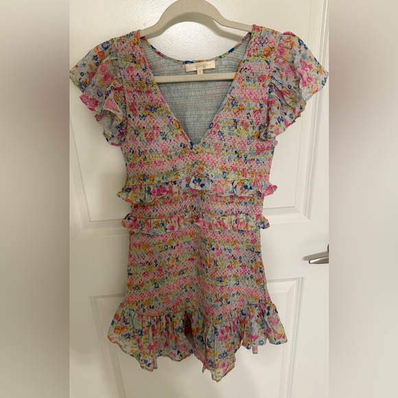 LOVESHACKFANCYGlimmering Sea Sonora Floral Smocked Dress